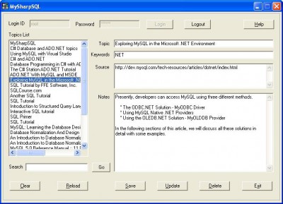 MySharpSQL 1.1 screenshot MySharpSQL 1.1 screenshot