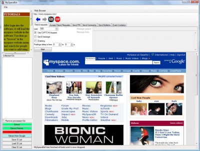 Myspace Friend Adder 1.02 screenshot Myspace Friend Adder 1.02 screenshot