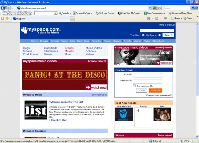 MySpace Toolbar 1.0 screenshot