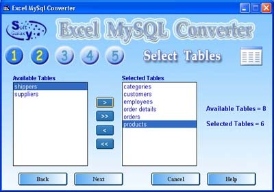 MySQL Excel converter 2.1 screenshot