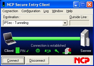 NCP Secure Entry Client Win32 8.21 screenshot NCP Secure Entry Client Win32 8.21 screenshot