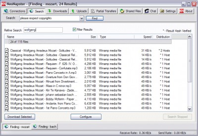 Neo Napster 3.6 screenshot
