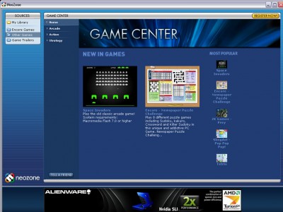 NeoZone Game Center Arcade 2.5 screenshot