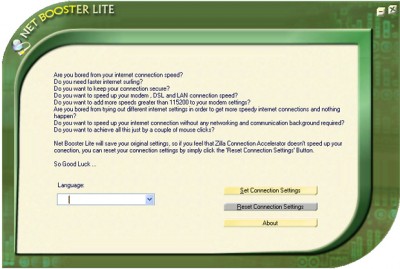 Net Booster Lite 3.2.0.4 screenshot