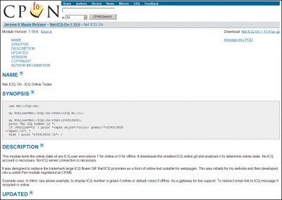 Net::ICQ::On - ICQ Online Tester 1.10.7 screenshot
