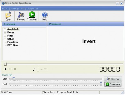 Nevo Audio Transform 2.1 screenshot