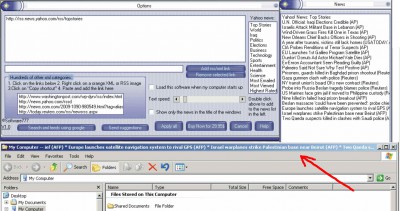 News scrolling in window title (rss-xml) 1.0 screenshot