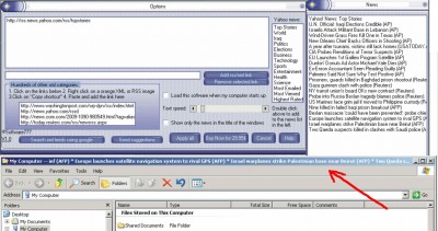 News scrolling in window title (rss-xml) 1.0 screenshot News scrolling in window title (rss-xml) 1.0 screenshot