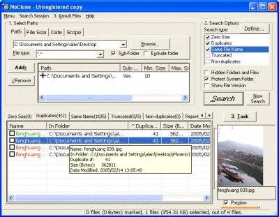 NoClone - Delete Duplicate Files 3.2 screenshot
