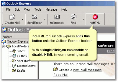 noHTML for Outlook Express 1.00 screenshot noHTML for Outlook Express 1.00 screenshot