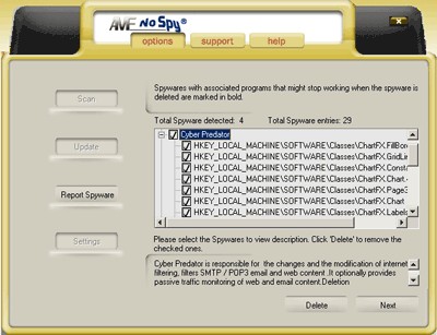NoSpy 2.0.3 screenshot