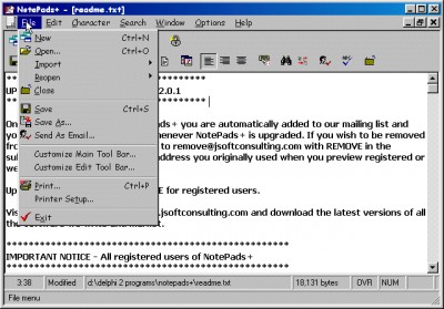 NotePads+ 3.04 screenshot NotePads+ 3.04 screenshot