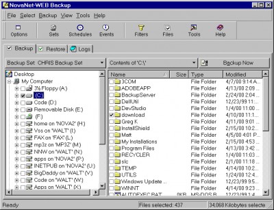 NovaStor Online Backup 5.1 screenshot NovaStor Online Backup 5.1 screenshot