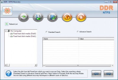 NTFS Data Recovery Wizzard 4.7.5.1218 screenshot NTFS Data Recovery Wizzard 4.7.5.1218 screenshot