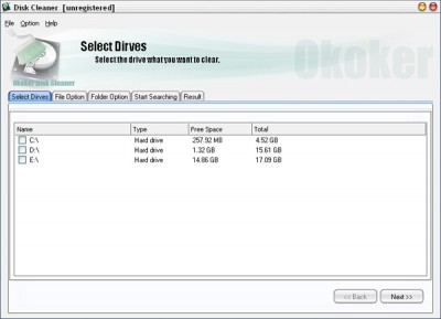 Okoker Disk Cleaner 4.3 screenshot