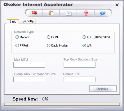 Okoker Internet Accelerator 4.6 screenshot Okoker Internet Accelerator 4.6 screenshot