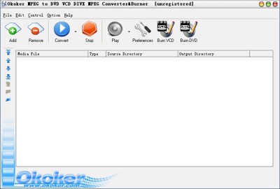 Okoker MPEG to AVI DVD VCD WMV Converter 5.9 screenshot