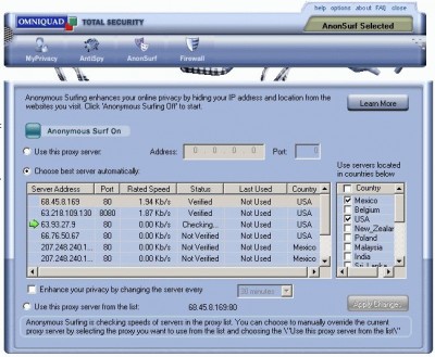 Omniquad Anonymous Surfing 2.0.0 screenshot Omniquad Anonymous Surfing 2.0.0 screenshot