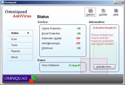 Omniquad AntiVirus 8.00 screenshot