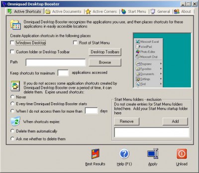 Omniquad Desktop Booster 1.5 screenshot Omniquad Desktop Booster 1.5 screenshot