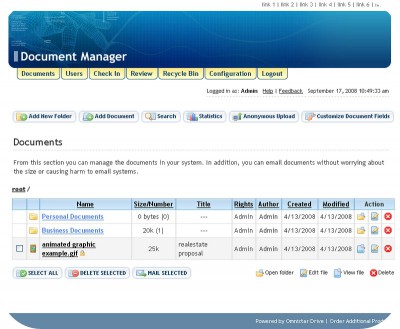 Omnistar Document Manager Software 9.2 screenshot