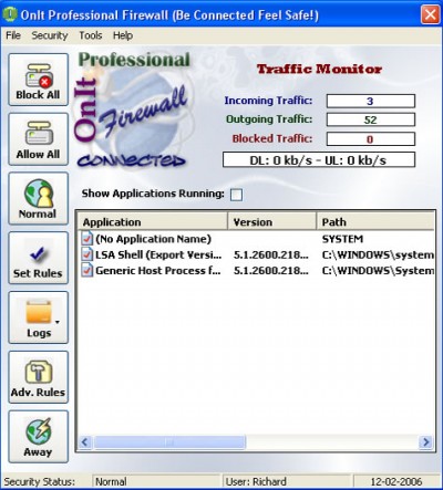 OnIt Personal Firewall 1.0.8 screenshot OnIt Personal Firewall 1.0.8 screenshot