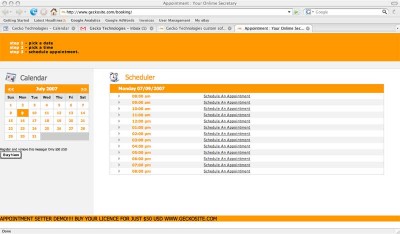 Online booking appintment setter 1.0 screenshot