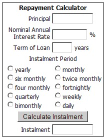 Online Loan Repayment Calculator 1.00 screenshot