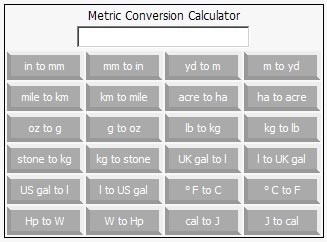 Online Metric Conversion Calculator 1.00 screenshot Online Metric Conversion Calculator 1.00 screenshot
