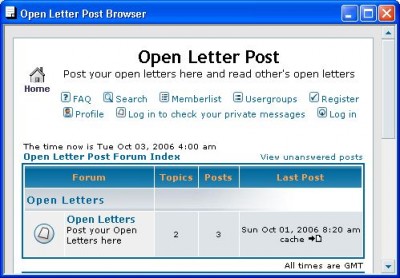 Open Letter Post 1.0 screenshot Open Letter Post 1.0 screenshot