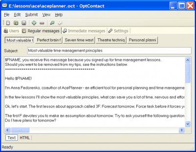 OptContact 1.0.1 screenshot OptContact 1.0.1 screenshot