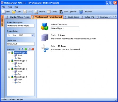 Optimumcut-1D LITE 1.00 screenshot Optimumcut-1D LITE 1.00 screenshot