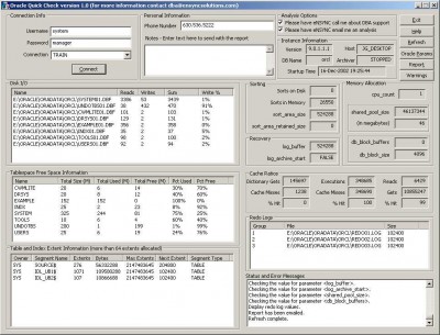 Oracle Quick Check 1.0 screenshot Oracle Quick Check 1.0 screenshot