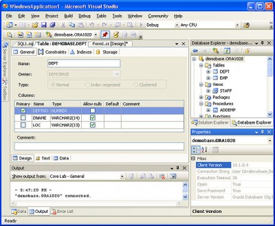 OraDeveloper Tools for VS .NET 2003 2.00 screenshot
