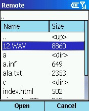 Orneta FTP for Smartphone 2002 1.0.5 screenshot