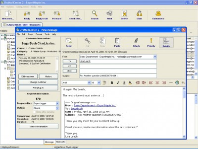 OroMailCenter 2.03 screenshot