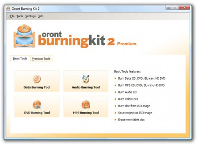 Oront Burning Kit 2 Basic 2.5.6 screenshot Oront Burning Kit 2 Basic 2.5.6 screenshot