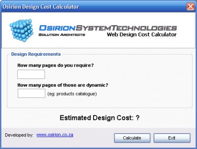 Osirion Web Design Cost Calculator 1 screenshot Osirion Web Design Cost Calculator 1 screenshot