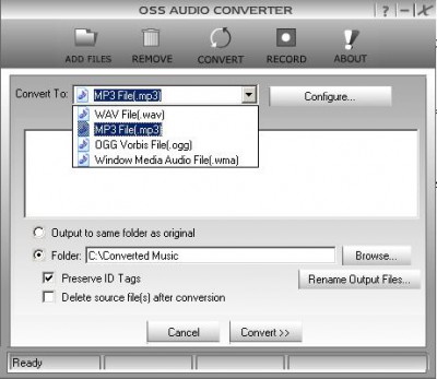 OSS Audio Converter 6.0.0.3 screenshot OSS Audio Converter 6.0.0.3 screenshot