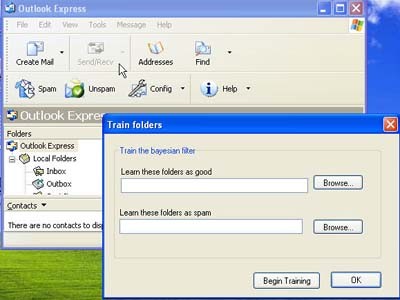 outlook express spam filter 1.0 screenshot outlook express spam filter 1.0 screenshot