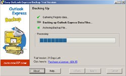 Outlook XP - Easy Outlook Express Backup 1.51 screenshot Outlook XP - Easy Outlook Express Backup 1.51 screenshot
