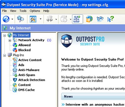 Outpost Security Suite Pro 2007 (5.0. screenshot Outpost Security Suite Pro 2007 (5.0. screenshot