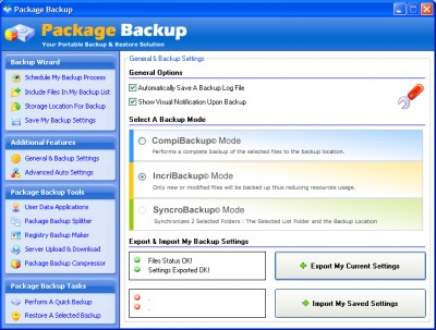 Package Backup For U3 1.0.0 screenshot Package Backup For U3 1.0.0 screenshot