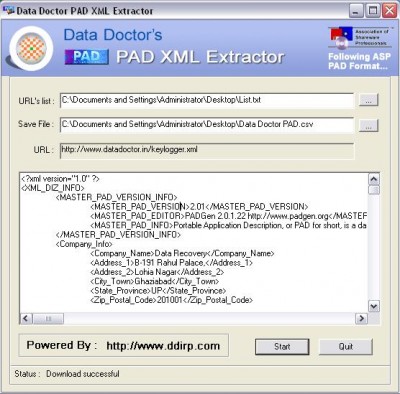 Pad XML Extractor Software 3.0.6 screenshot Pad XML Extractor Software 3.0.6 screenshot