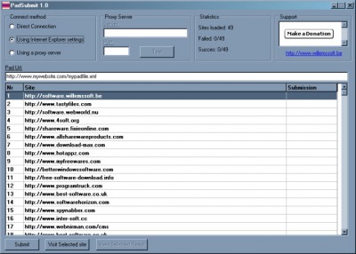 PadSubmit 1.1 screenshot PadSubmit 1.1 screenshot