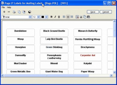 Page Of Labels for Mailing Labels 2.90 screenshot Page Of Labels for Mailing Labels 2.90 screenshot