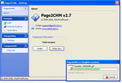 Page2CHM 2.7a screenshot