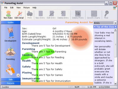 Parenting Assist 1.3.0 screenshot Parenting Assist 1.3.0 screenshot