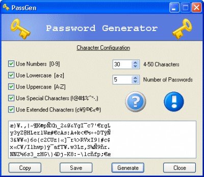 PassGen 1.0 screenshot PassGen 1.0 screenshot