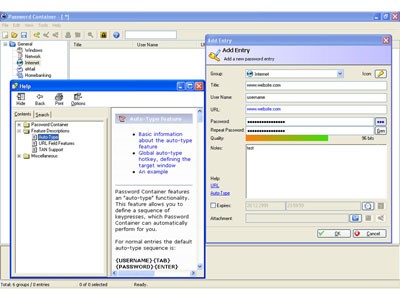 Password Container 1.8 screenshot Password Container 1.8 screenshot